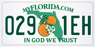 FL license plate 0291EH