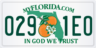 FL license plate 0291EO