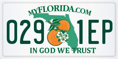 FL license plate 0291EP