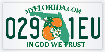 FL license plate 0291EU