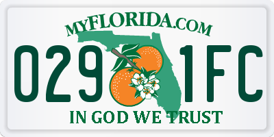 FL license plate 0291FC