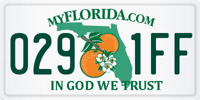 FL license plate 0291FF
