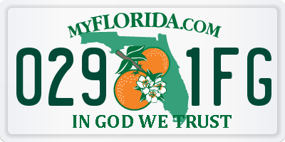 FL license plate 0291FG