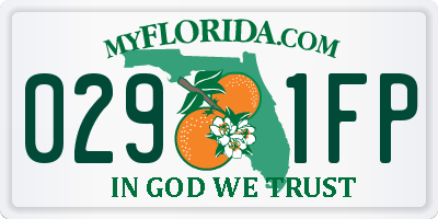 FL license plate 0291FP