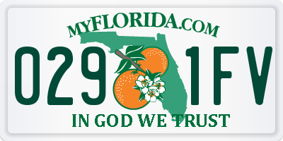 FL license plate 0291FV