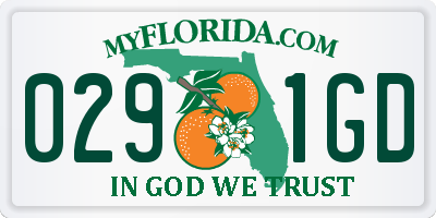 FL license plate 0291GD