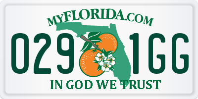 FL license plate 0291GG