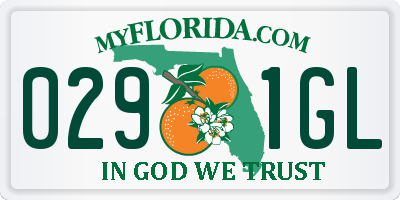 FL license plate 0291GL