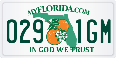FL license plate 0291GM