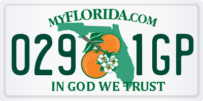 FL license plate 0291GP