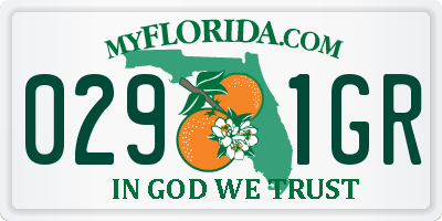 FL license plate 0291GR