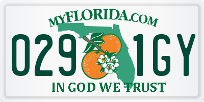 FL license plate 0291GY