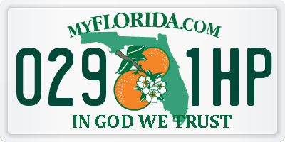 FL license plate 0291HP