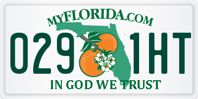 FL license plate 0291HT