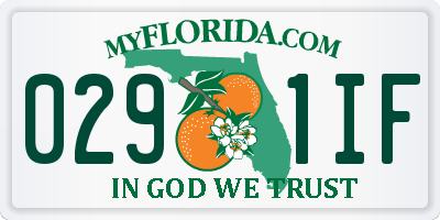 FL license plate 0291IF