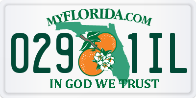 FL license plate 0291IL