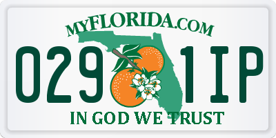 FL license plate 0291IP