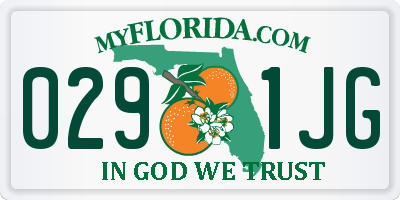 FL license plate 0291JG