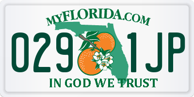 FL license plate 0291JP