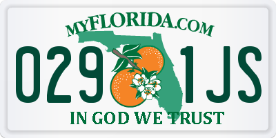 FL license plate 0291JS