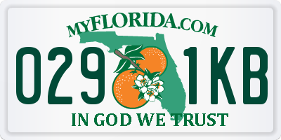 FL license plate 0291KB