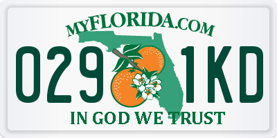 FL license plate 0291KD