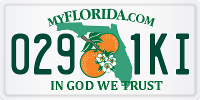 FL license plate 0291KI