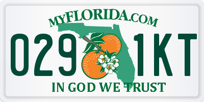 FL license plate 0291KT