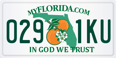 FL license plate 0291KU
