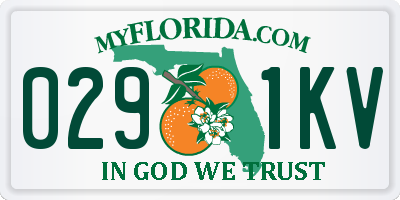 FL license plate 0291KV