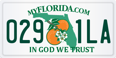 FL license plate 0291LA