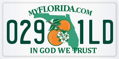 FL license plate 0291LD