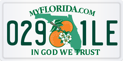 FL license plate 0291LE