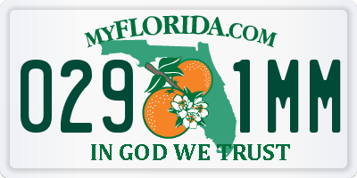 FL license plate 0291MM