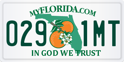 FL license plate 0291MT