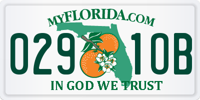 FL license plate 0291OB