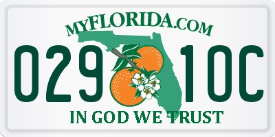 FL license plate 0291OC