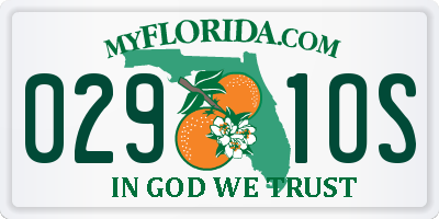 FL license plate 0291OS