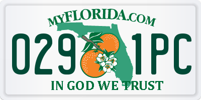 FL license plate 0291PC