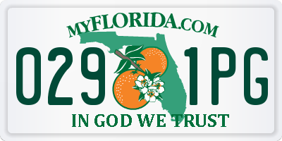 FL license plate 0291PG
