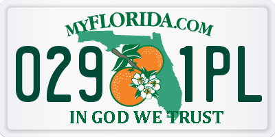 FL license plate 0291PL