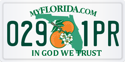 FL license plate 0291PR