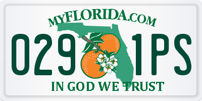 FL license plate 0291PS