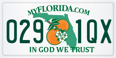 FL license plate 0291QX
