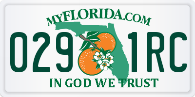 FL license plate 0291RC