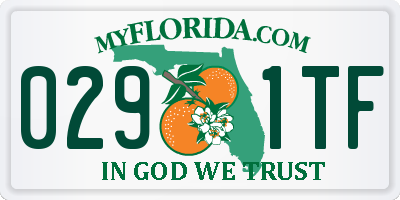 FL license plate 0291TF