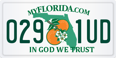 FL license plate 0291UD