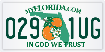 FL license plate 0291UG