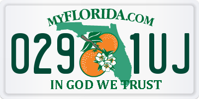 FL license plate 0291UJ