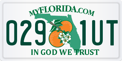 FL license plate 0291UT